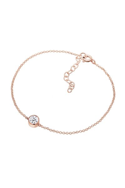 ELLI Damenarmband Solitaire-Halskette – 925er Sterlingsilber mit Glaskristallen