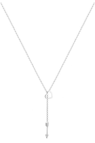 ELLI Náhrdelník Y-chain Heart Arrow 925 Sterling Silver