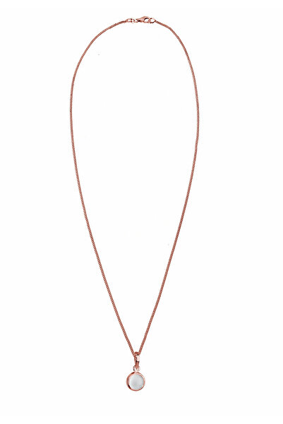 ELLI Dámský kulatý náhrdelník s přívěskem a měsíčním kamenem ze sterlingového stříbra 925