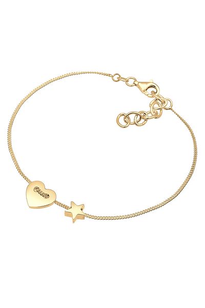 ELLI Bracelet Ladies Heart Stars Astro Filigree In 925 Sterling Silver