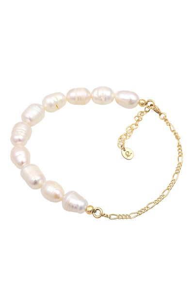 ELLI Bracelet Premium Bracelet Ladies Elegant With Baroque Freshwater Cultured Pearl In 925