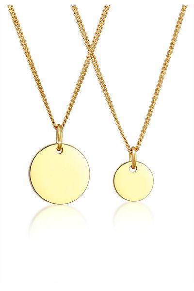 ELLI Necklace Women Platelet Pendant Mother Daughter Basic Trend In 925 Sterling Silver