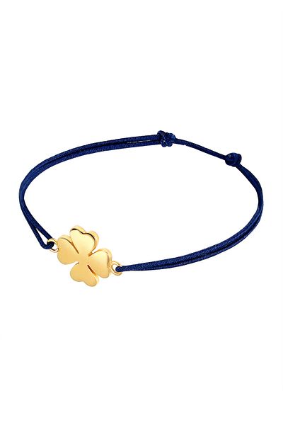 ELLI Bracelet Ladies Cloverleaf Lucky Charm In 925 Sterling Silver Rose Gold Plated