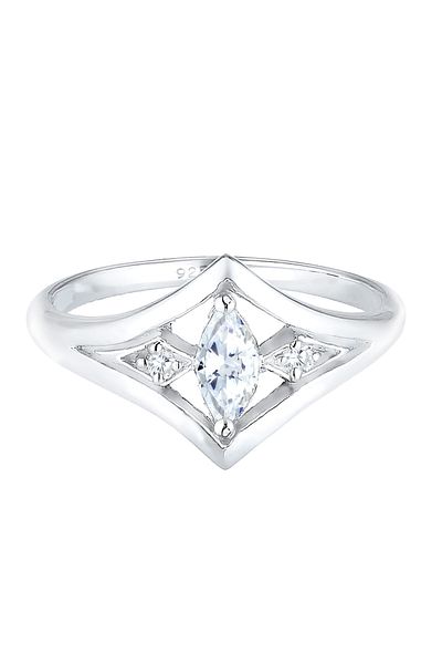 ELLI Inel Femei Logodna Vintage Elegant Cu Cristale Zirconiu Din Argint Sterling 925