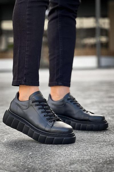 MarDyHome High Sole Casual Shoes Black (Black Sole)