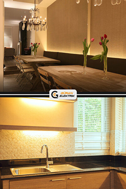 Grn Light 120cm Mutfak Tezgah Aydınlatması - Raf Aydınlatması, Gün Işığı Led Anahtarlı Set
