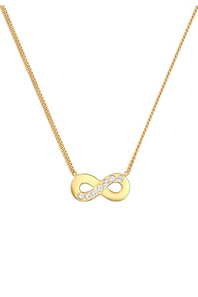 ELLI Necklace Ladies Infinity Pendant Symbol With Crystals In 925 Sterling Silver