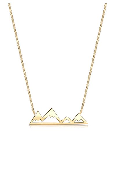 ELLI Necklace Mountain Pendant Travel Cut-out 925 Sterling Silver