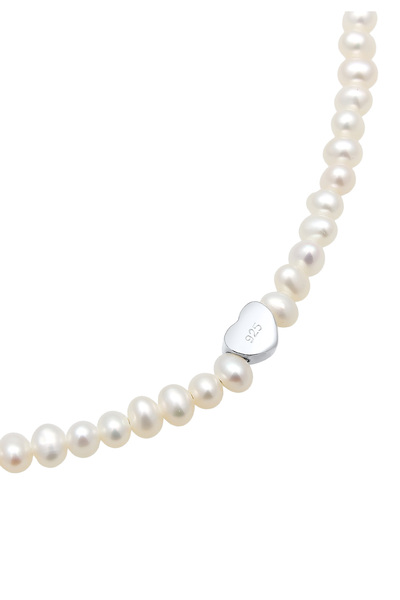 ELLI Náramek srdce ze sladkovodních kultivovaných perel 925 Sterling Silver