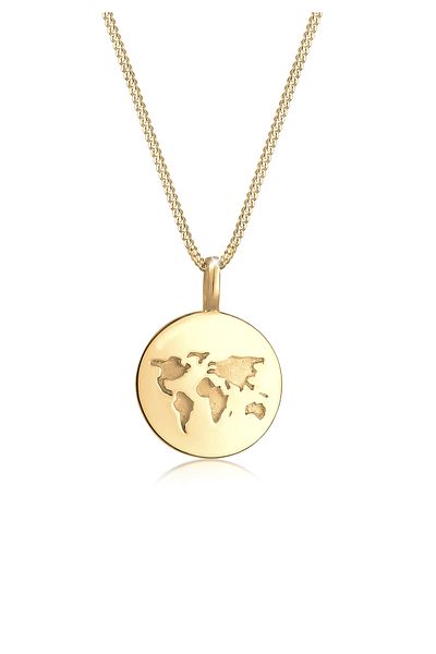 ELLI Necklace Globe Platelet 925 Sterling Silver