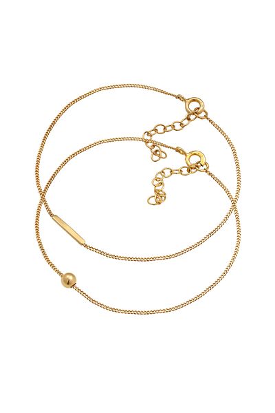 ELLI Bracelet Women Geo Look Basic Rod Ball Trend Blogger Minimal Adjustable In 925 Sterling Silver