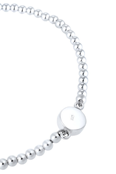 ELLI Korálkový náramek s přívěskem z měsíčního kamene ze sterlingového stříbra 925