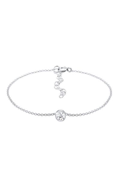 ELLI Bratara Doamna Solitar Pandantiv Basic Cu Cristale De Sticla In Argint Sterling 925