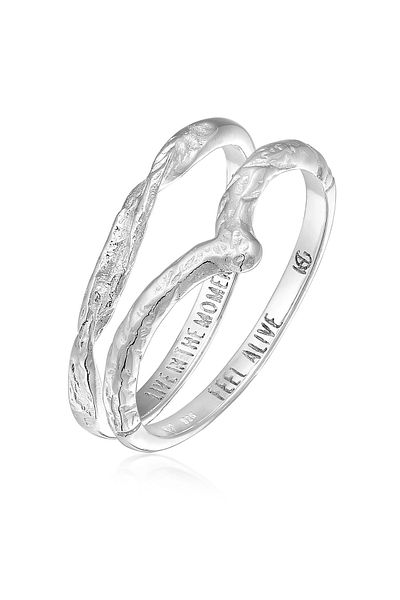 HAZE & GLORY Ring Hg - Ring Damen aus 925 Sterling Silber, Schmuck Damen, Silberringe Oxidiert, S
