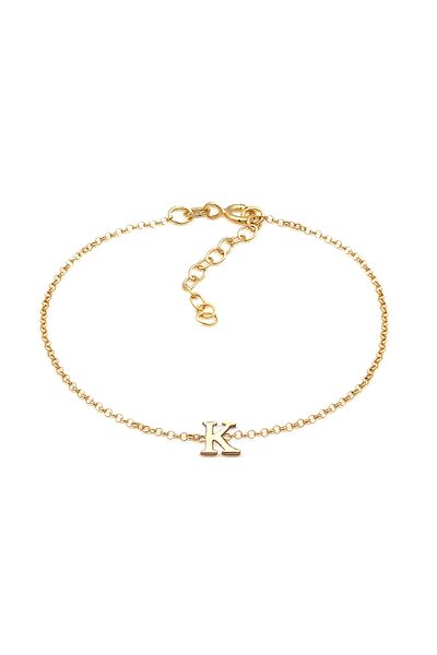 ELLI Bracelet Ladies Pendant Letter K Basic In 925 Sterling Silver