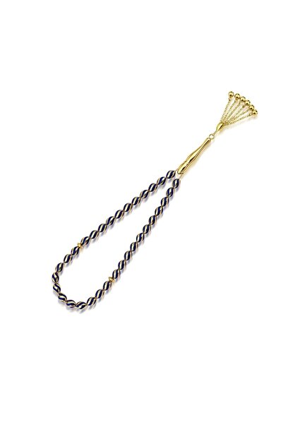 Sembol Gold Altın Tesbih Lacivert S Line Mine 14 Ayar