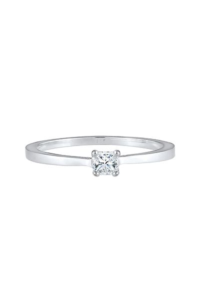 ELLI Inel de logodnă pentru femei cu diamant (0.11 CT.) din argint 925
