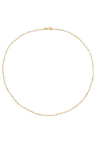 ELLI Dámský náhrdelník s kuličkami, jednoduchý minimalistický trend, ze sterlingového stříbra 925, pozlacený