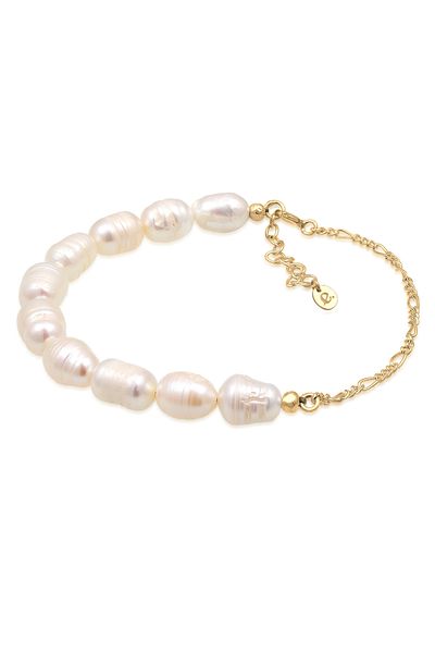 ELLI Bracelet Premium Bracelet Ladies Elegant With Baroque Freshwater Cultured Pearl In 925