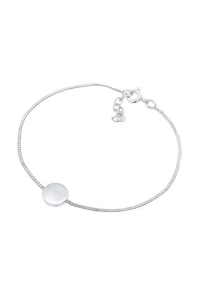 ELLI Bratara Dama Pandantiv Placheta Basic Geo In Argint Sterling 925 Placat Aur