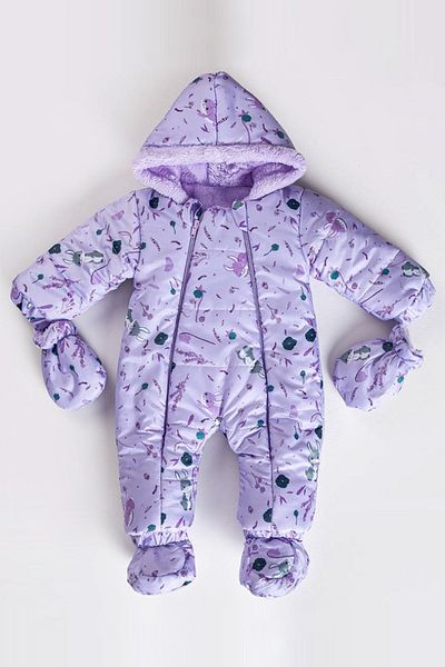MAİBELLA Rabbit Print Astronaut Jumpsuit for Baby Boys Girls - Hoodie with Booties, Zipper and Fur