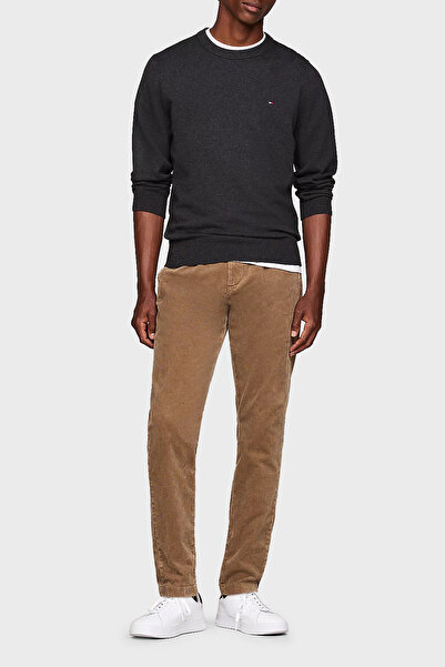 Tommy Hilfiger Pamuk ve Kaşmir Karışımlı Regular Fit Bisiklet Yaka Kazak Erkek KAZAK MW0MW28046 P92