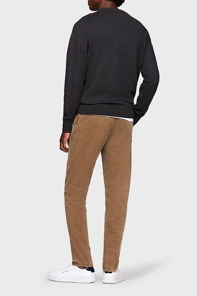 Tommy Hilfiger Crew Neck Men's Sweater - Cotton and Cashmere Blend, Regular Fit Mw0Mw28046 P92
