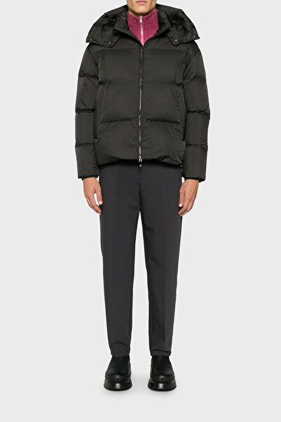 Emporio Armani Men's down Jacket - Jacquard, Regular Fit, down Padded, Detachable Hooded Coat 6