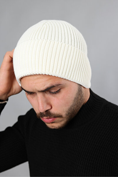 a02teks Beretă de lână groasă cu nervuri de iarnă