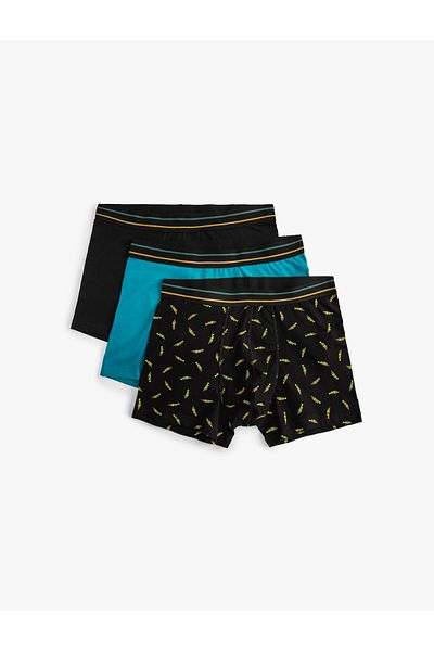 Koton Set de 3 boxeri multicolori cu imprimeu muzical
