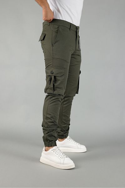 OwenLife Lycra Elastic Waist Cargo Pants