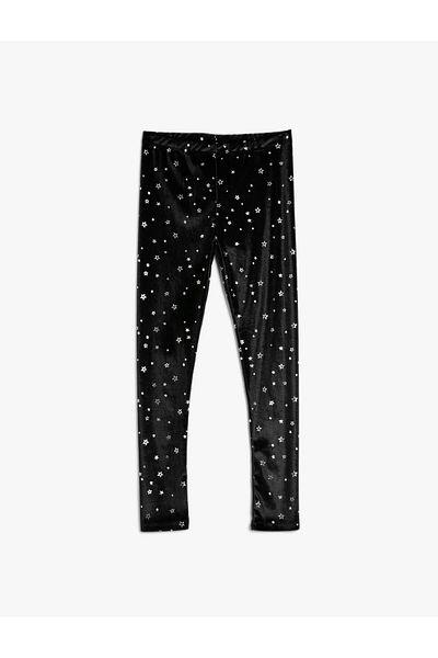 Koton Tights Elastic Waist Shiny Star Printed