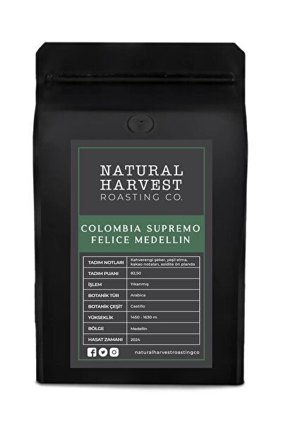 Colombia ( Kolombiya ) Felice Medellin Yöresel Filtre Kahve 1000 gr