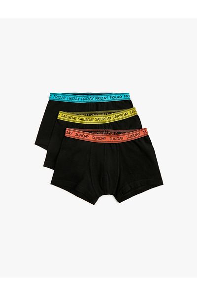 Koton Boxer Σετ 3 με λεπτομέρεια κειμένου σλόγκαν
