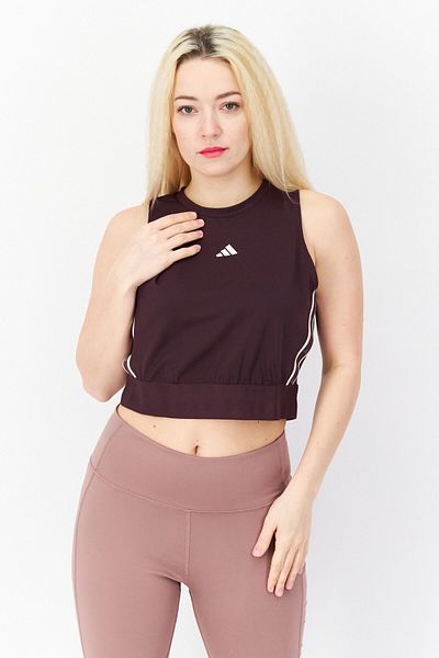 adidas Women Sportswear Fit Brand Logo Training Top, Brown