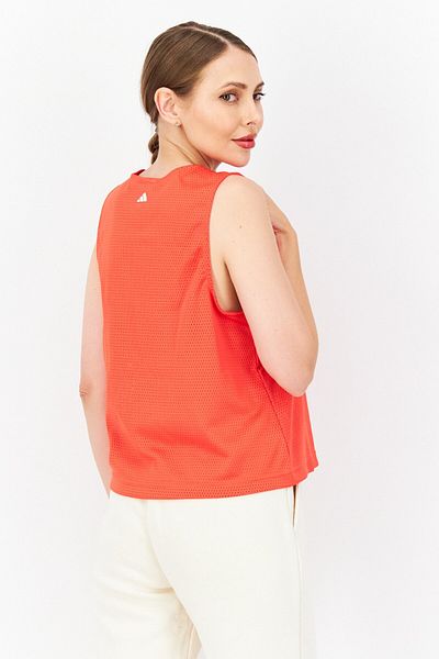 adidas Women Sportswear Fit Brand Logo Tank Top, Red