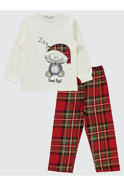 Civil Girls 2-5 Years Old Girl's Pajama Set - Ecru
