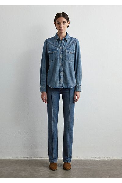 Mavi Cămașă Dixie Blue Jean Potrivită / Croială pe corp 1210994 -89499