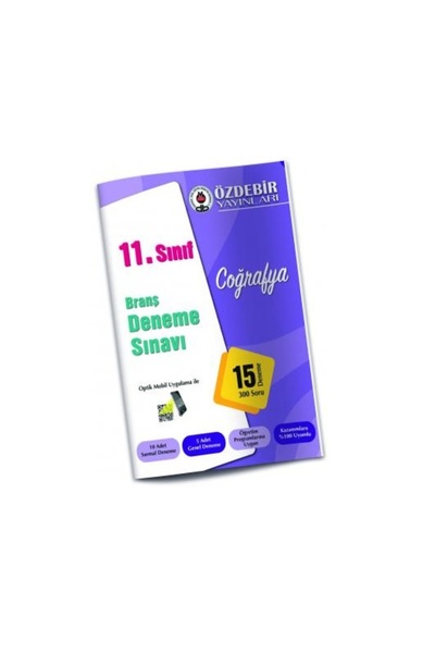 Özde Bir Yayınları Özdebir Yayınları 11.sınıf Coğrafya Branş Deneme Sınavı