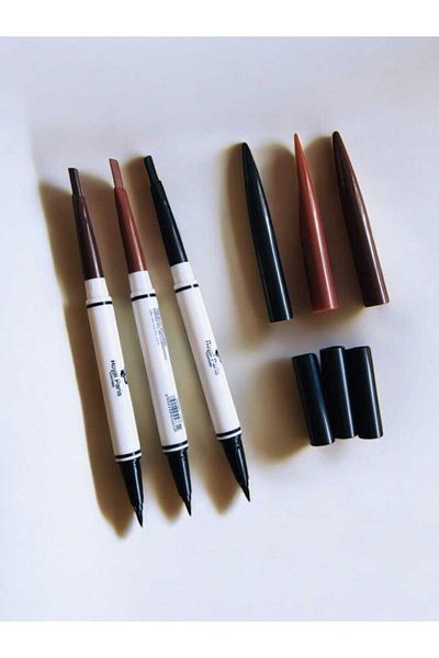 Royal Double Sided Eyebrow Pencil Set of 3 A.Brown - Dark Brown - Black