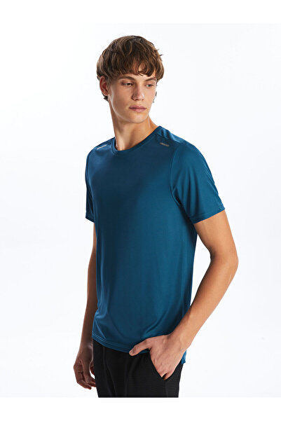 LC Waikiki Ανδρικό αθλητικό μπλουζάκι με κοντό μανίκι XSIDE ACTIVE Petrol Crew Neck