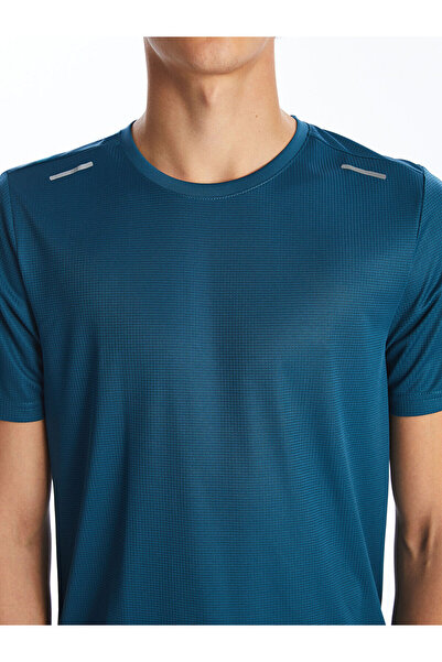 LC Waikiki Ανδρικό αθλητικό μπλουζάκι με κοντό μανίκι XSIDE ACTIVE Petrol Crew Neck