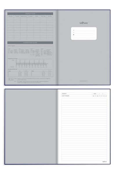 Le Color Kraft Office Notebook Striped Brown