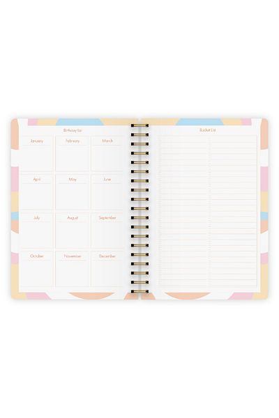 Le Color Lotus 17X24 cm - Timeless Planner Spiraled Agenda Notebook