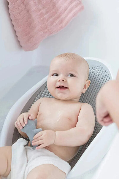 CocoVia Silikon Fileli Bebek Yıkama Banyo Küveti Bebek Banyo Oturağı