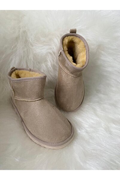 NevaYy collection Mini İçi Kürklü Süet Kadın Bot