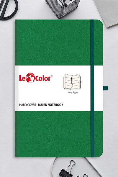 Le Color Undated Classic Notebook Rec Note 13x21 Lined Green