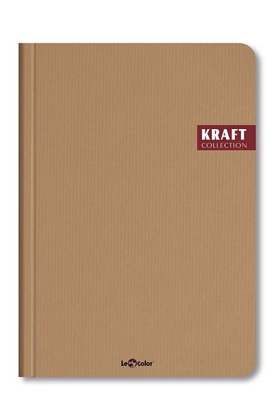 Le Color Kraft Office Notebook Striped Brown