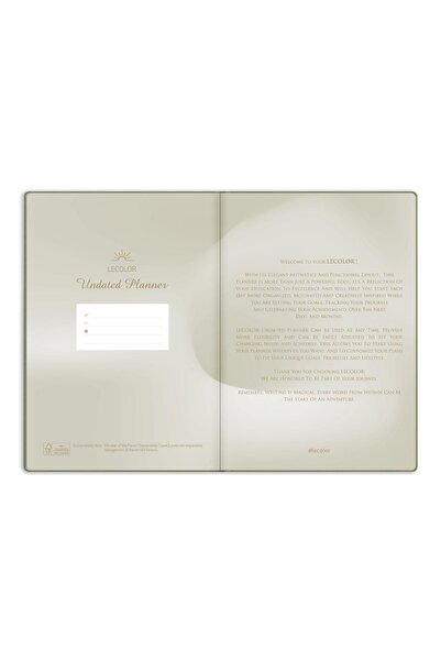 Le Color Linen Bound Timeless Planner Green 17X24