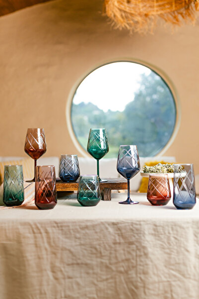 Rakle London 4-Piece Soft Drink Glass Set Green 470 cc